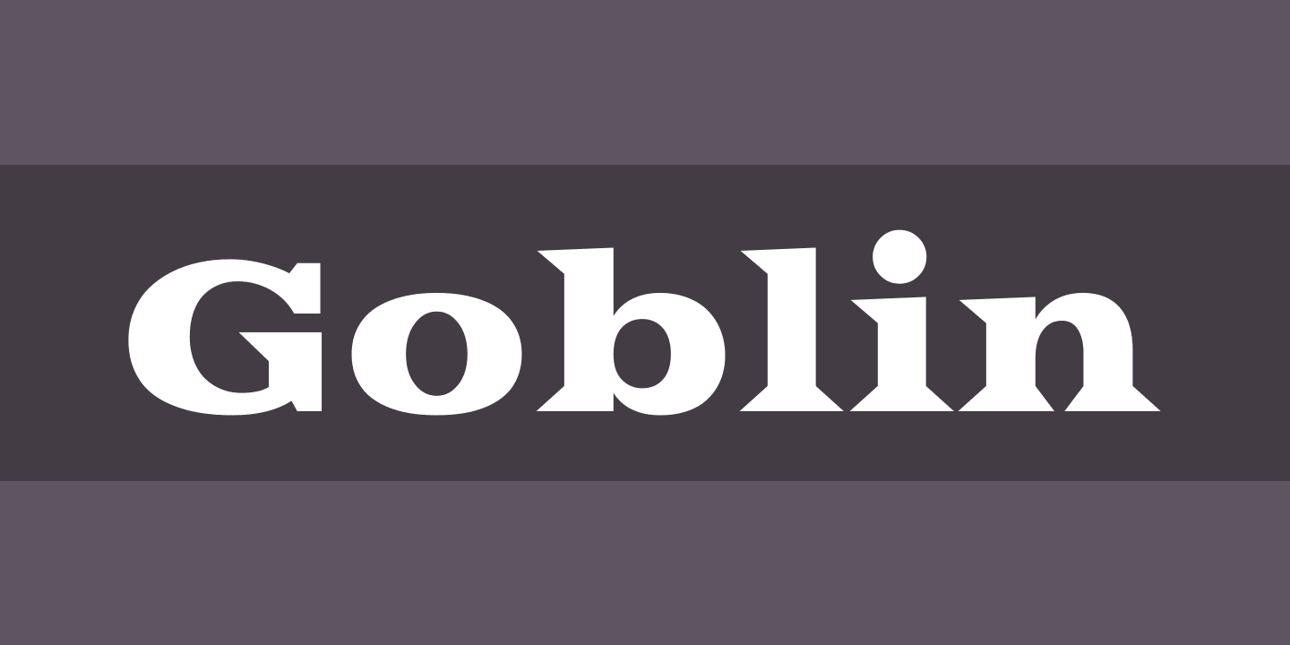 Schriftart Goblin